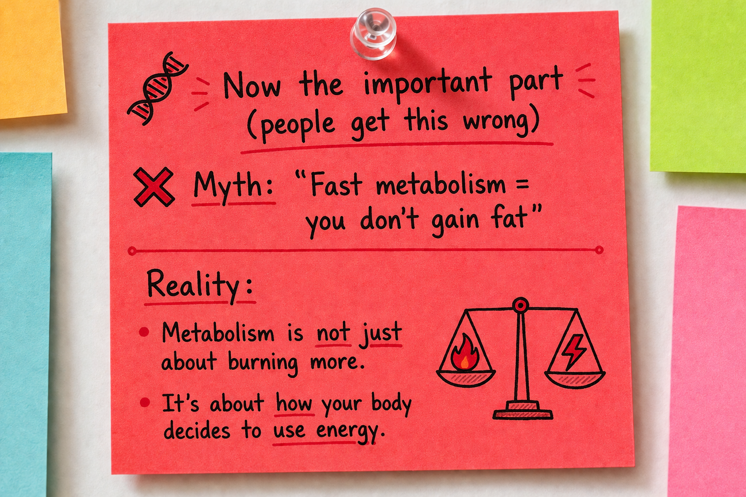 Myth: Fast metabolism = you don't gain fat